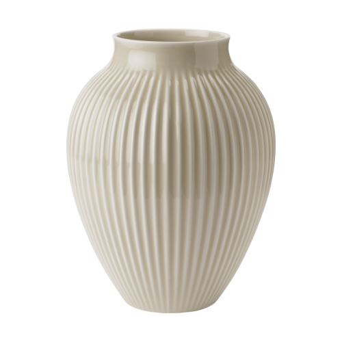 Knabstrup Keramik Knabstrup maljakko uritettu 27 cm Ripple sand