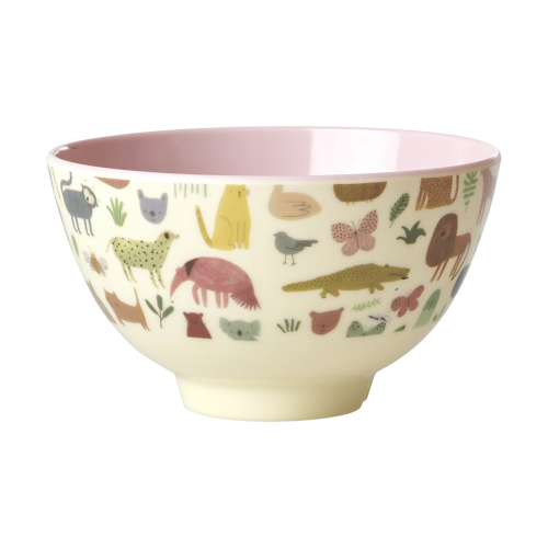 RICE Rice melamiinikulho small Sweet Jungle Print-Soft Pink