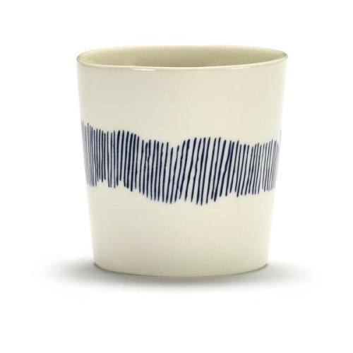 Serax Ottolenghi Feast kahvikuppi 25 cl 4-pakkaus White stripes-blue