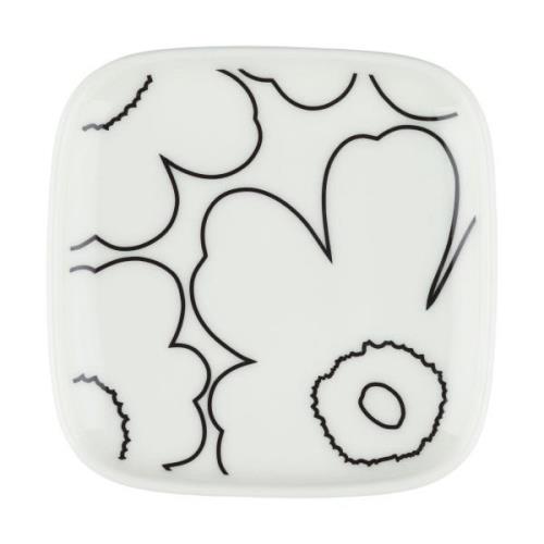 Marimekko Piirto Unikko lautanen 10x10 cm White-black