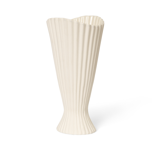 ferm LIVING Fountain maljakko 23 cm Off white