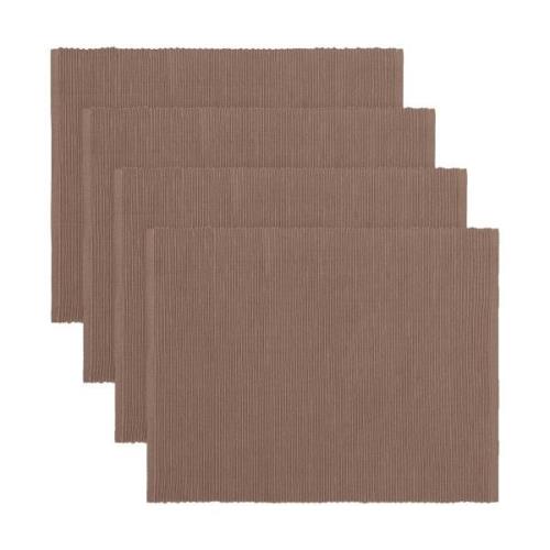 Linum Uni pöytätabletti 35x46 cm 4-pack Tumman mullanruskea