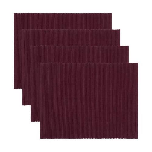 Linum Uni pöytätabletti 35x46 cm 4-pack viininpunainen