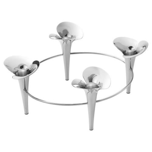 Georg Jensen Bloom Botanica kynttilänjalka, stainless steel