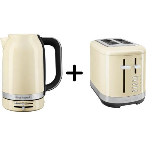 KitchenAid 5KMT2109 Leivänpaahdin + 5KEK1701 Vedenkeitin, almond cream