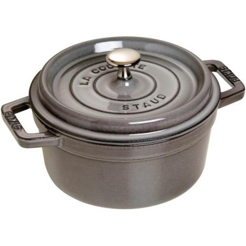 Staub Pyöreä kattila 22 cm 2,2 L, grafiitinharmaa