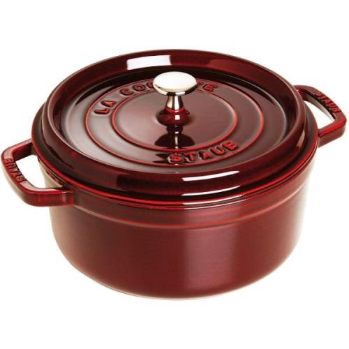 Staub Pyöreä kattila 24 cm 3,8 L, granaattiomena