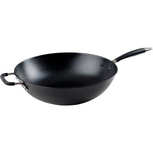 Ronneby Bruk Valurautainen wokkipannu, 34 cm