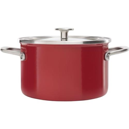 KitchenAid Cookware Collection -kattila, kannellinen, 20 cm, punainen