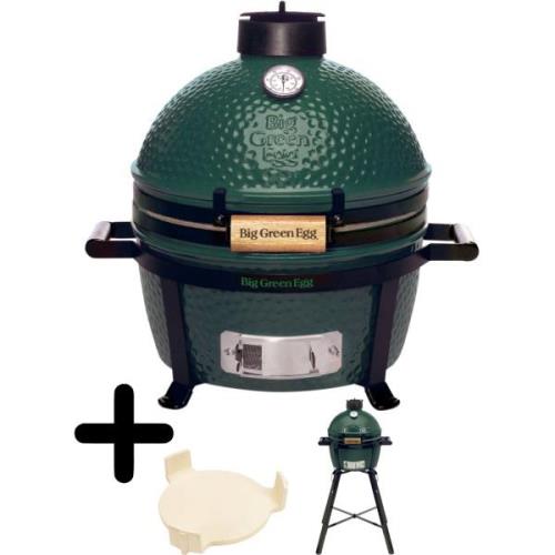 Big Green Egg Hiiligrilli Minimax + convEGGtor-paistokivi ja jalusta