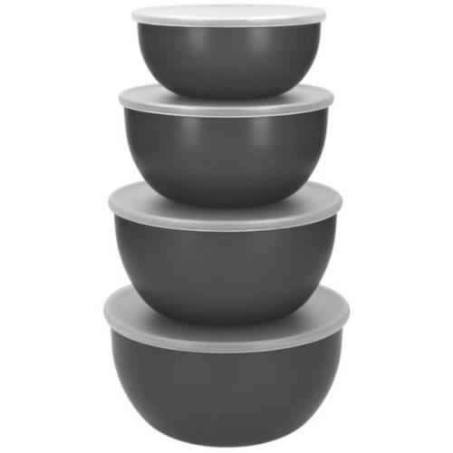 KitchenAid Kulhosetti kannella 4 kpl, charcoal grey