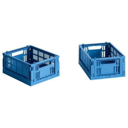 HAY Colour Crate säilytyslaatikko mini 2 kpl, electric blue