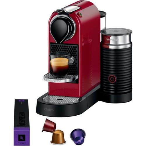 Nespresso Citiz & Milk by Krups kahvikone, punainen