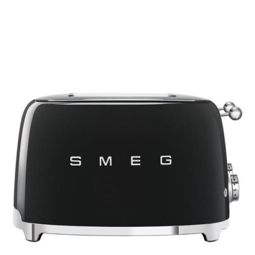 SMEG - Smeg 50's style Leivänpaahdin neliömäinen 4 viipaletta Musta
