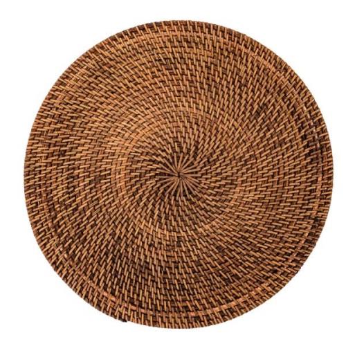 Ziczac - Rattan Pöytätabletti 36 cm Rottinki/Ruskea