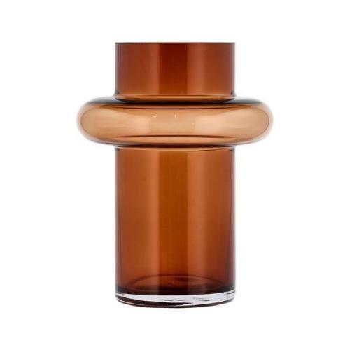 Lyngby Glas - Tube Maljakko 20 cm Amber Glass