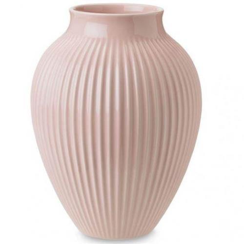 Knabstrup Keramik - Knabstrup Maljakko uritettu 27 cm Vaaleanpunainen