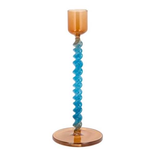Villa Collection - Style Kynttilänjalka 16,3 cm Sininen/Keltainen