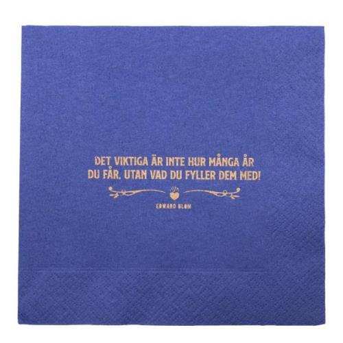 Edward Blom - Servetti Det Viktiga Är 33x33 cm 20 kpl Sininen