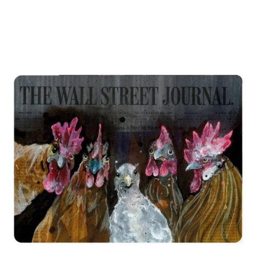 LISA TÖRNER ART - Pöytätabletti Roosters of Wall Street 30x40 cm