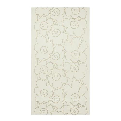 Marimekko - Piirto Unikko Pöytäliina 250 cm Beige/Kulta