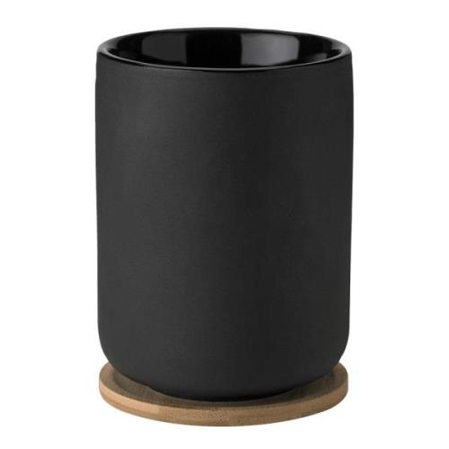 Stelton - Theo Termosmuki ja puutarjotin 25 cl Musta