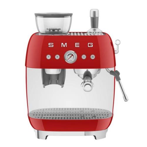 Smeg - Smeg Manuaalinen Espressokone kahvimyllyllä EGF03 Punainen