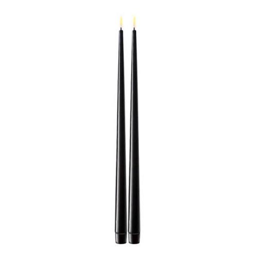 DeluxeHomeart - Real Flame Kynttilä LED 2,2x38cm 2 kpl Musta