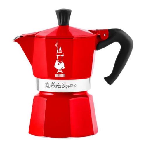 Bialetti - Moka Express CC 2024 Mutteripannu 3 kuppia Punainen