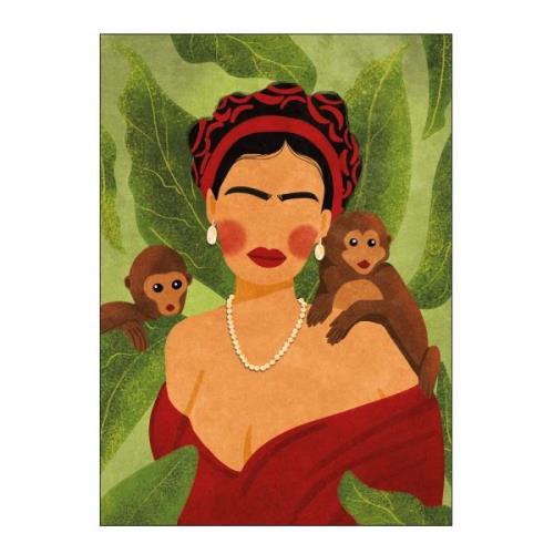 Poster & Frame - Raissa Oltmanns Juliste 50x70 cm Frida and monkeys