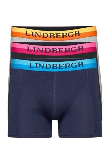 Neon Waistband Bamboo Boxers 3-Pack Bokserit Blue Lindbergh