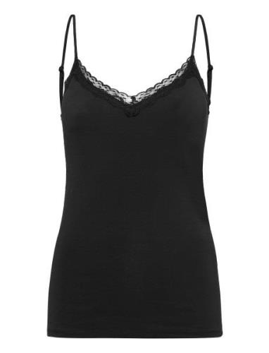 Pckate Lace Singlet Jrs Noos Toppi Black Pieces