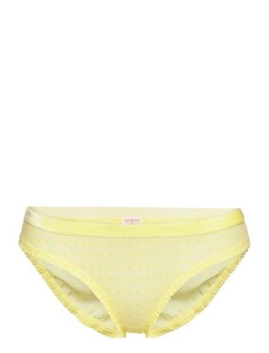 Tallie Soft Dot Bottom Alushousut Brief Tangat Yellow Becksöndergaard