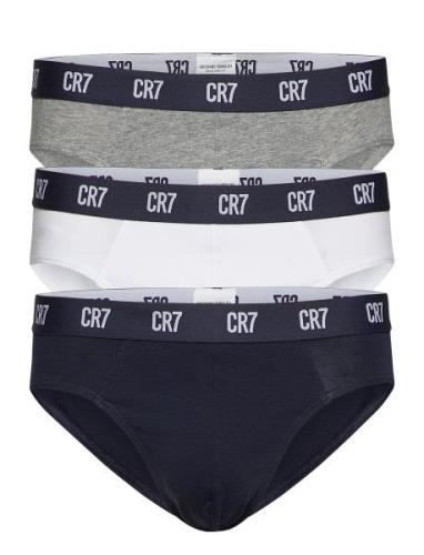 Cr7 Basic Brief Organic 3-Pak Y-sepalus Briefs Alushousut Grey CR7