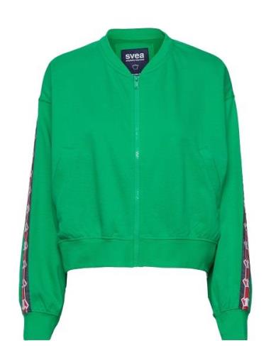 Violet Zip Sweat Bombertakki Green Svea