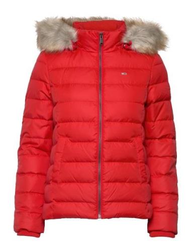 Tjw Basic Hooded Down Jacket Vuorillinen Takki Topattu Takki Red Tommy...