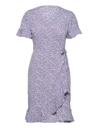 Onlolivia S/S Wrap Dress Wvn Noos Lyhyt Mekko Purple ONLY