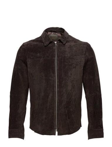 Clark Zipped Suede Shirt Jacke Nahkatakki Brown Jofama