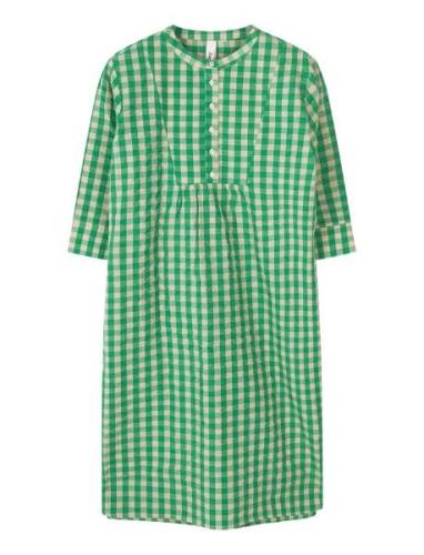 Bæk&Bølge Sonja Dress S/M Grøn/Sand Yöpaita Green Juna