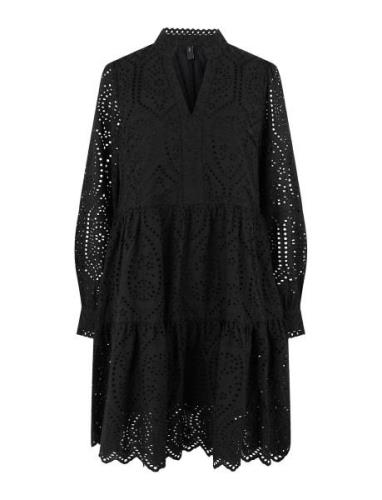 Yasholi Ls Dress S. Noos Lyhyt Mekko Black YAS