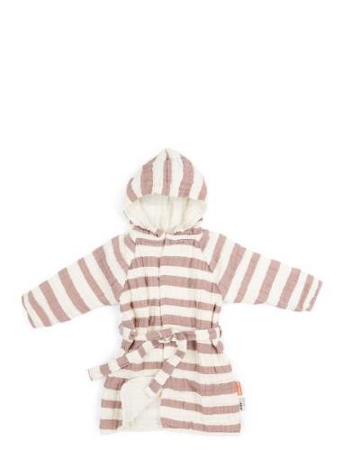 Bathrobe Gots Stripes Aamutakki Kylpytakki Multi/patterned D By Deer