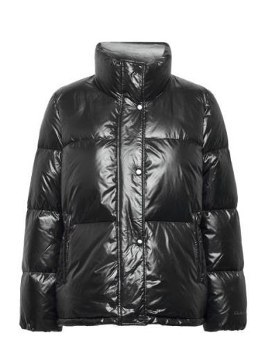 D1. Cropped Down Jacket Vuorillinen Takki Topattu Takki Black GANT