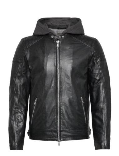 Tom Hooded Racer Nahkatakki Black Jofama