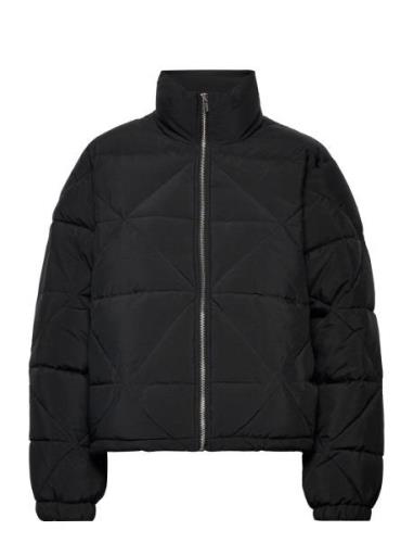 Elina Puffer Jacket Vuorillinen Takki Topattu Takki Black Gina Tricot