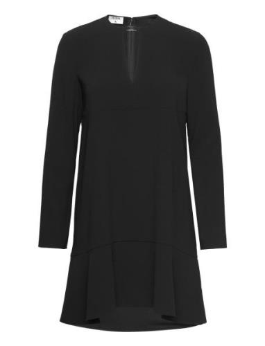 Triacetate Long Sleeve Dress Lyhyt Mekko Black Filippa K