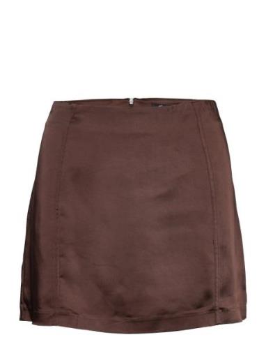 Rio Skirt Lyhyt Hame Brown Gina Tricot