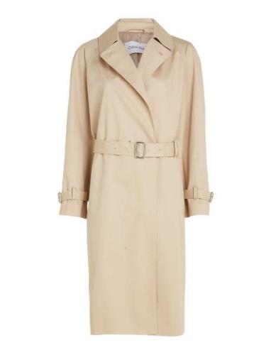 Essential Trench Coat Trenssi Takki Beige Calvin Klein