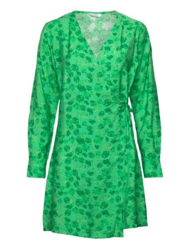 Envictoria Ls Short Dress Aop 6891 Lyhyt Mekko Green Envii