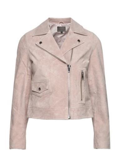 Andrea Suede Biker Nahkatakki Beige Jofama