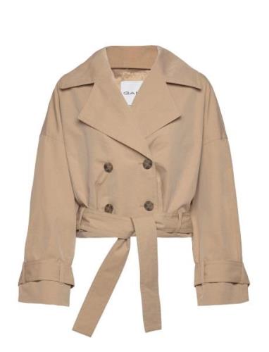 Cropped Trench Jacket Trenssi Takki Beige GANT